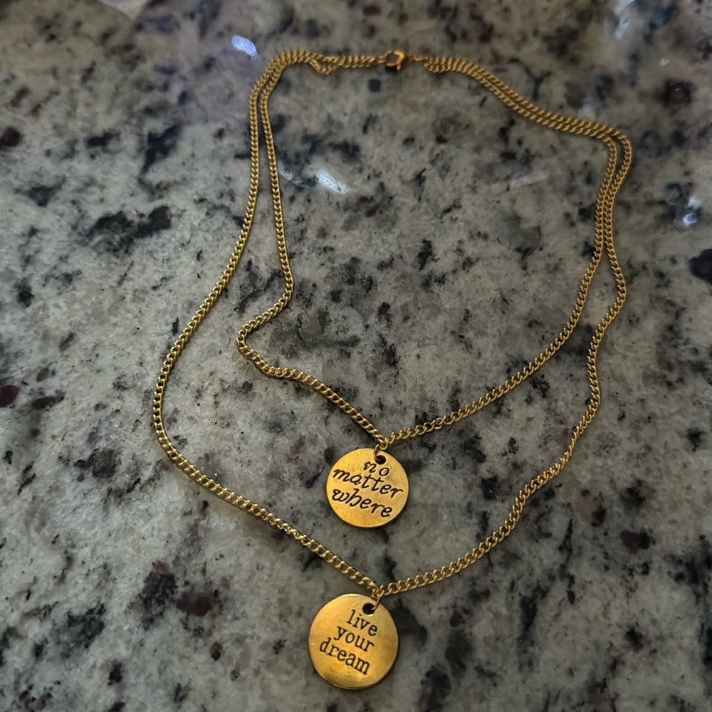 Double Necklace Inspirational gold Dainty Necklaces